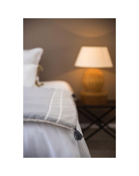 Edredon en Coton Stockholm  gris perle - 90x190 cm