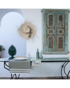 Chemin de table en Coton Mahdia vert olive - 50x150 cm