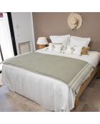 Edredon en Coton Stockholm  vert olive - 90x190 cm