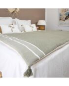 Edredon en Coton Stockholm  vert olive - 90x190 cm