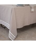 Mantel Mahdia de algodón marrón - 180x350 cm