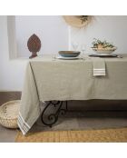 Mantel Mahdia de algodón verde oliva