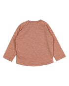 T-Shirt en Coton Bio Flammé Poche Bébé camel