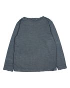 T-Shirt en Coton Bio Flammé Poche bleu nuit