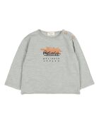 T-Shirt en Coton Bio Flammé Holidays bleu gris