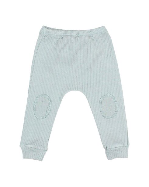 Legging Côtelé bleu vert