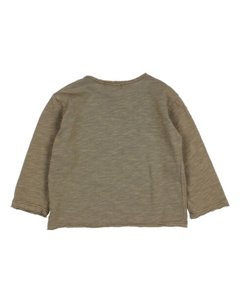 T-Shirt en Coton Bio Flammé Faon vert kaki