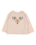 T-Shirt en Coton Bio Flammé Faon sable