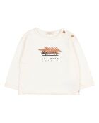 T-Shirt en Coton Bio Flammé Holidays écru