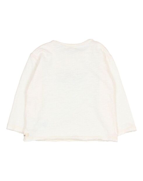 T-Shirt en Coton Bio Flammé Holidays écru