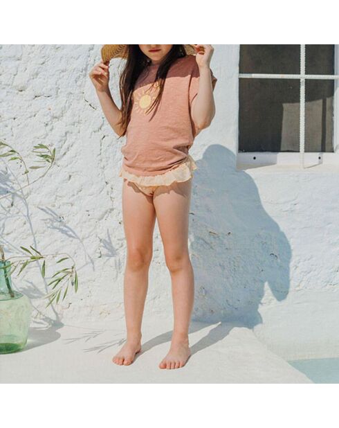 T-shirt Soleil Bébé terracotta