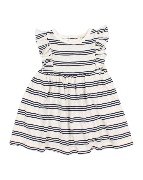 Robe Rayée Bébé bleu/écru