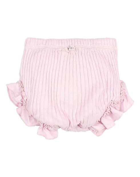 Bloomer côtelé Ruffle rose