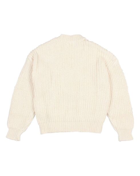 Gilet Maille en Coton Bio écru
