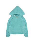 Sweat à Capuche bleu vert
