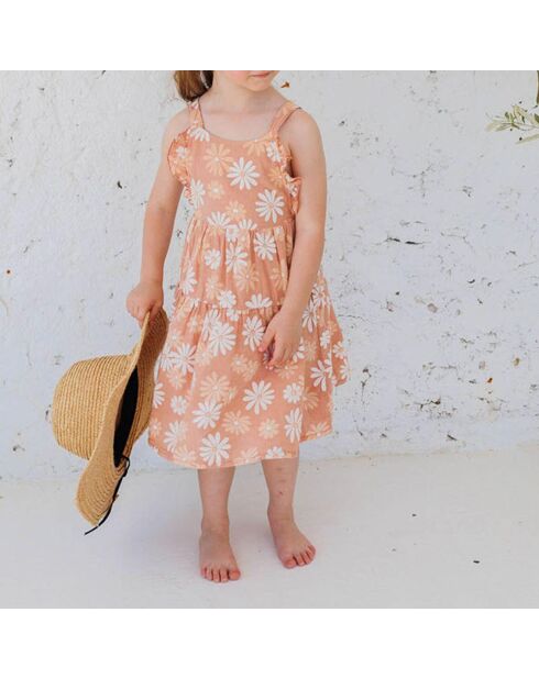 Robe Daisy Gaze de Coton vieux rose