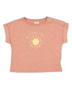 T-shirt Soleil vieux rose