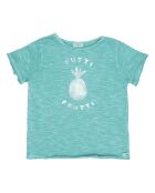 T-shirt Ananas bleu vert