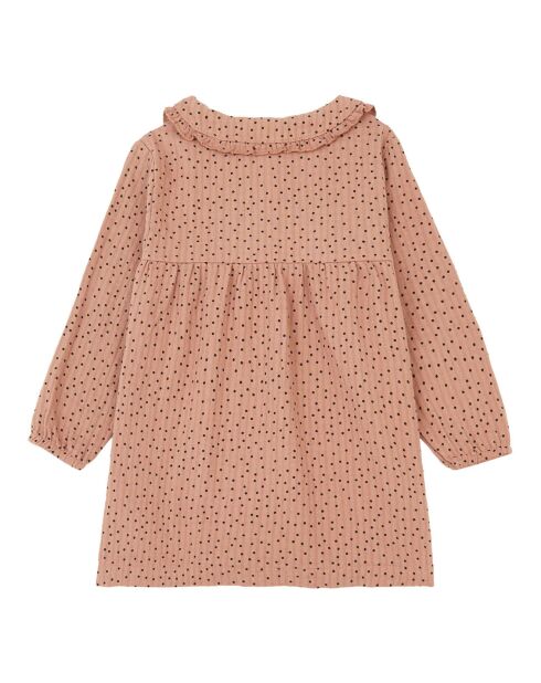 Robe en Coton Bio Pois terracotta