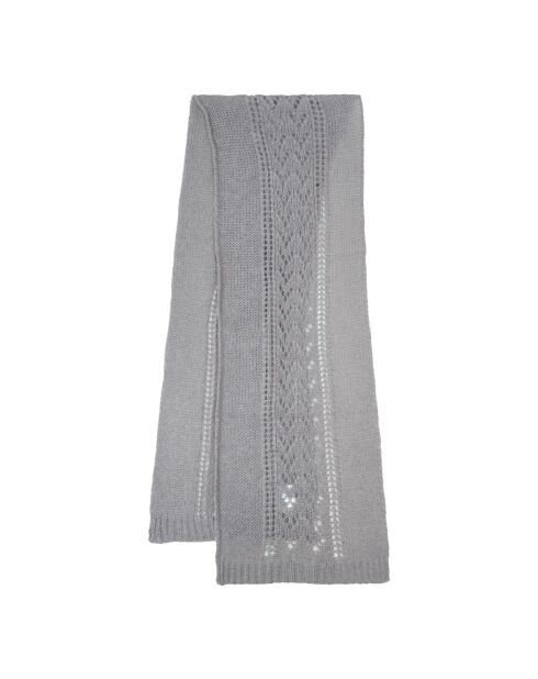 Echarpe en Mohair mélangée Kid et Laine Giulia grise
