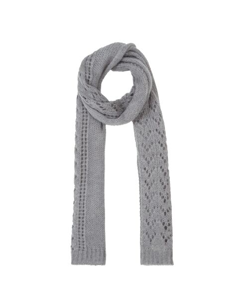 Echarpe en Mohair mélangée Kid et Laine Giulia grise