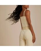 Top en Tricot à Carreaux jaune