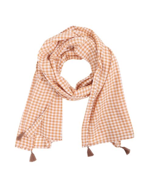 Foulard Vichy abricot