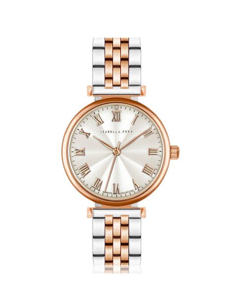 Montre Victoria en Acier & Diamant rose doré/argenté