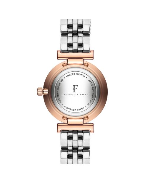 Montre Victoria en Acier & Diamant rose doré/argenté