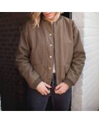 Bomber Fourré Nine kaki marron