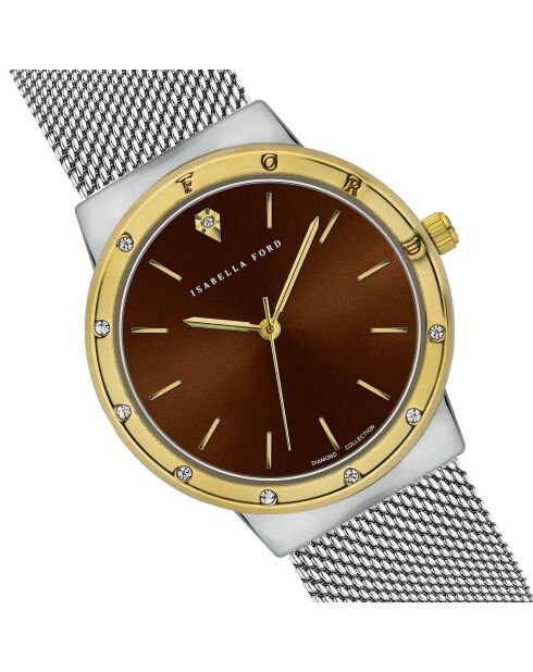 Montre Capucine en Acier & Diamant argentée