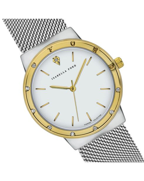 Montre Héloïse en Acier & Diamant argentée