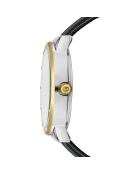 Montre Olympe en Cuir & Diamant noire