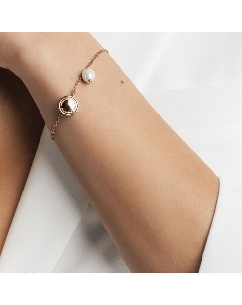 Montre & Bracelet Naomi en Acier & Diamant rose doré