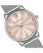 Montre & Bracelet Skylar en Acier & Diamant argentés
