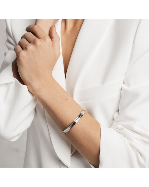 Montre & Bracelet Skylar en Acier & Diamant argentés