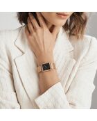 Montre & Boucles d'oreilles Patricia en Acier & Diamant rose doré