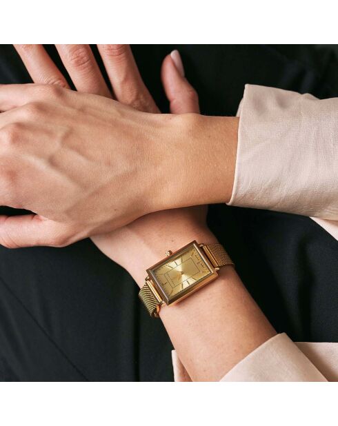 Montre & Bracelet Elodie en Acier & Diamant dorés