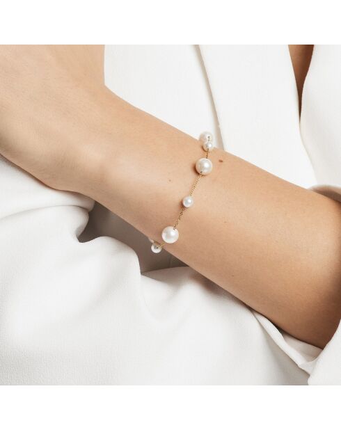 Montre & Bracelet Elodie en Acier & Diamant dorés