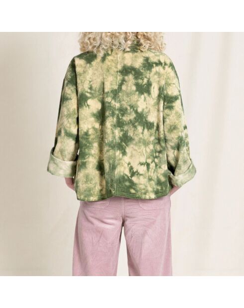 Chemise Velours Côtelé Magali vert kaki
