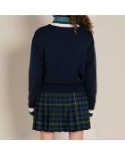 Pull en Laine mélangée Campus bleu marine