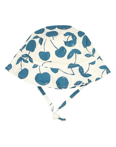 Bob Cerises Bébé écru/bleu