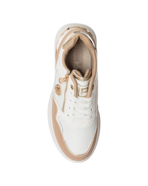 Baskets Eva sable/blanc