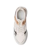 Baskets Rose ivoire/marron