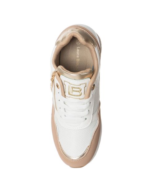 Baskets Lucie sable/blanc