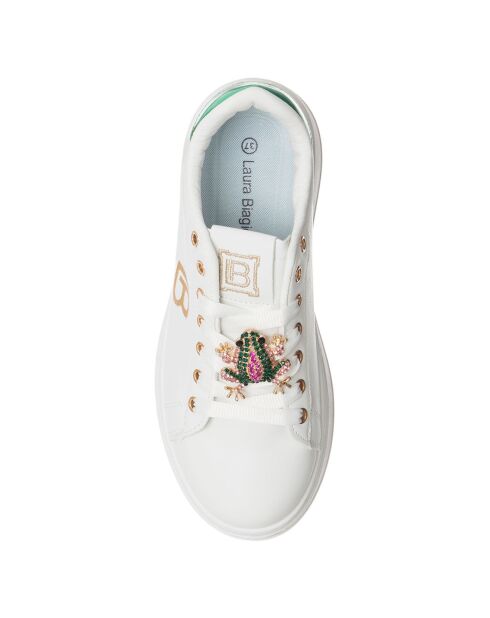 Baskets Ambre blanc/vert
