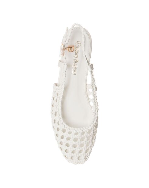 Slingbacks Céleste blanches