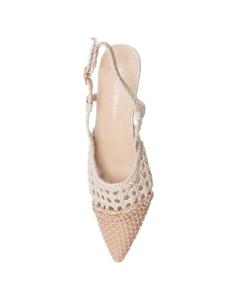 Slingbacks Elina in Beige/Elfenbein