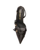 Slingbacks Jade noires - Talon 6 cm