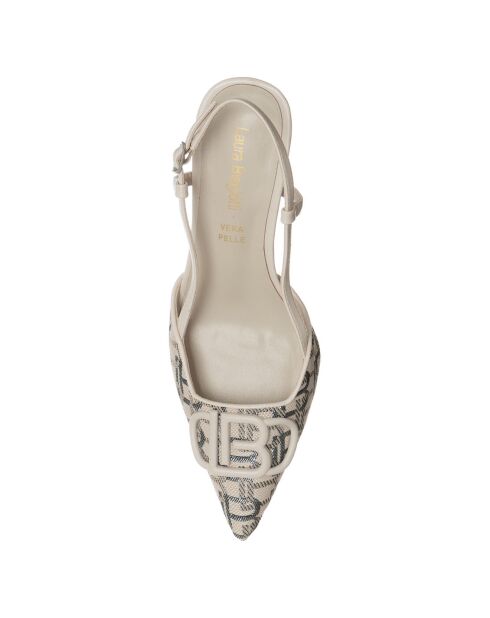 Slingbacks Aurore argentées - Talon 6 cm